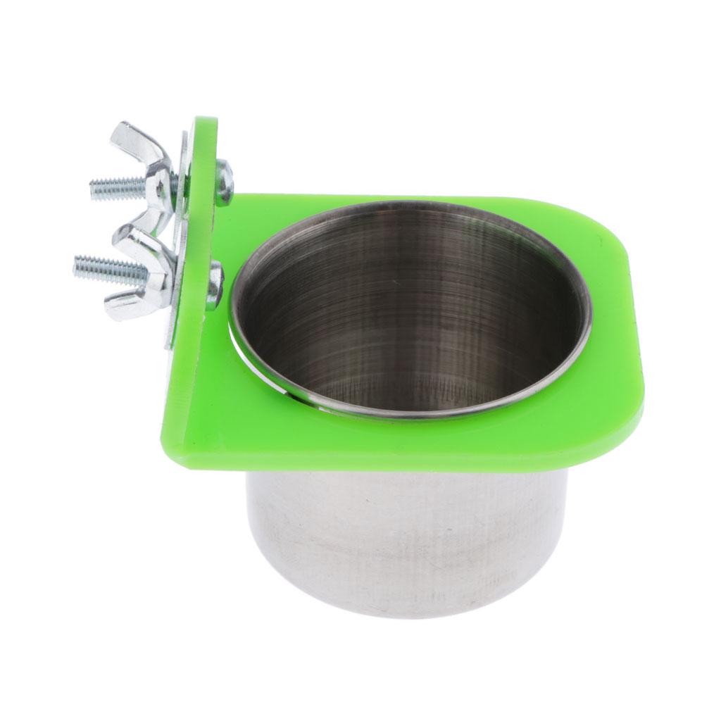 2X Pet Bird Parrot Automatic Water Feeder Feeding Cups for Small to Large