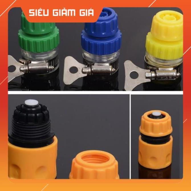 Bộ dây vòi xịt nước rửa xe, tưới cây . tăng áp 3 lần, loại 15m 206587 cút sập,nối vàng+tặng mở chai