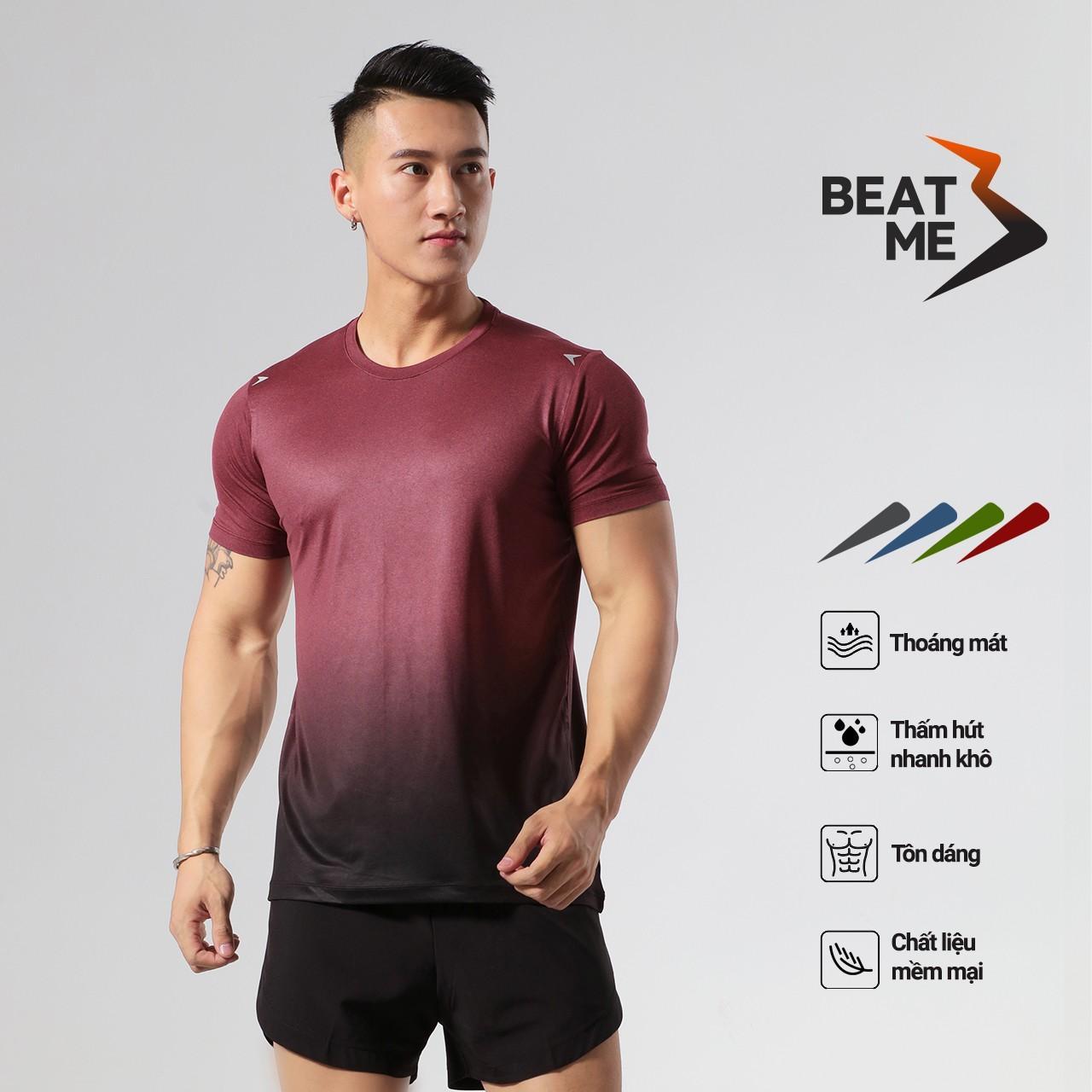 Áo Thun Nam Thể Thao Cổ Tròn Tập Gym Chạy Bộ Beatme Form Body Vái Siêu Mát Màu