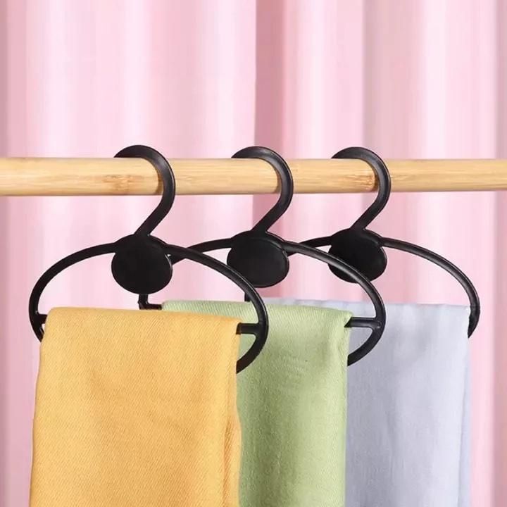 Móc treo khăn choàng / cà vạt hình oval bằng nhựa bền bỉ đa năng dùng sắp xếp quần áo cá nhân gọn gàng tiện dụng