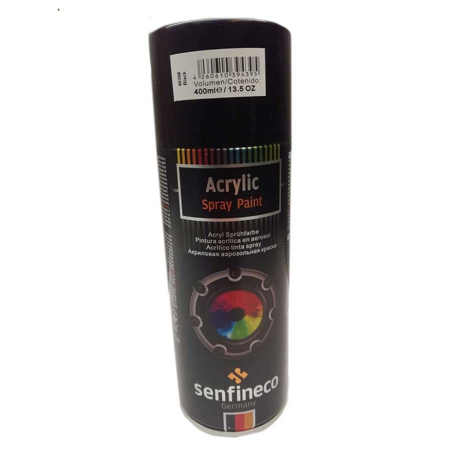 Sơn Đen Bóng SENFINECO 4039 Paint Acrylic Black Gloss 400ML/ Chai – HÀNG CHÍNH HÃNG