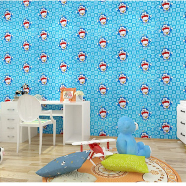 20M DECAL GIẤY DÁN TƯỜNG KEO SẴN KHỔ 45CM MẪU DOREMON CHỮ SỐ