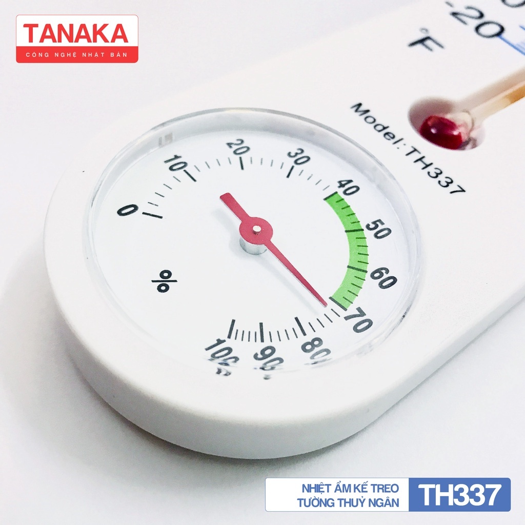 Hình ảnh Nhiệt ẩm kế Tanaka Th337 - Đo nhiệt độ, độ ẩm trong nhà và ngoài trời