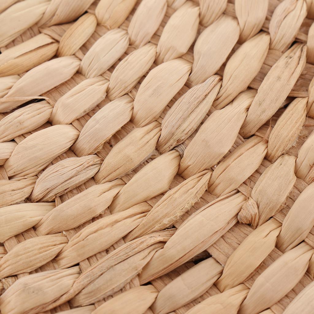 Japanese Flat Seat Cushion Handcrafted Breathable Straw Cushion