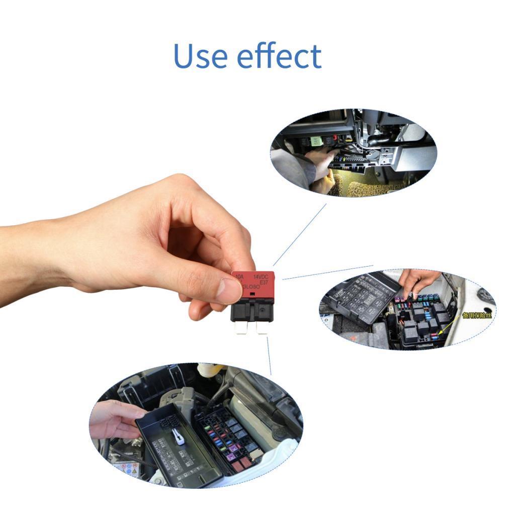 10A Blade Fuse Circuit Breaker 12V 24V Automatic Reset Marine Low Profile Quick