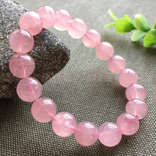 Vòng đeo tay thạch anh hồng thiên nhiên - 12