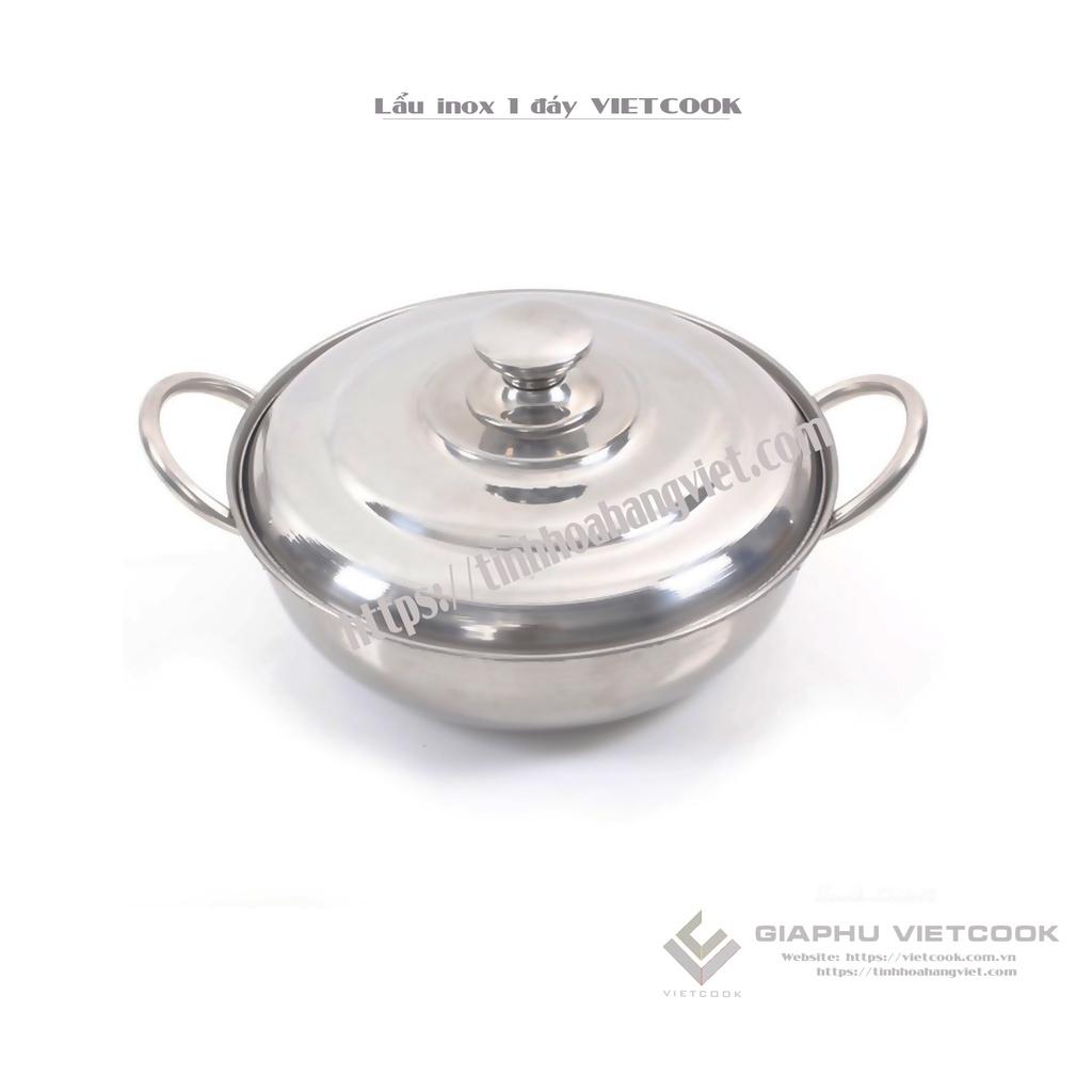 NỒI LẨU INOX 1 ĐÁY NẮP INOX VIETCOOK