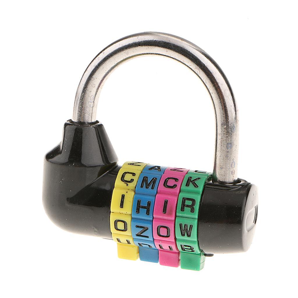 Letter Combination Lock Password  Padlock for Toolbox Black