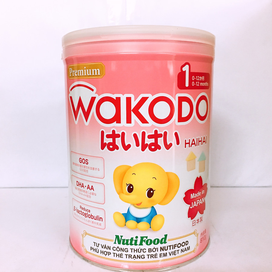 Sữa bột Wakodo Haihai 1- 810 gr dành  cho trẻ từ 0 dến 12 tháng tuổi