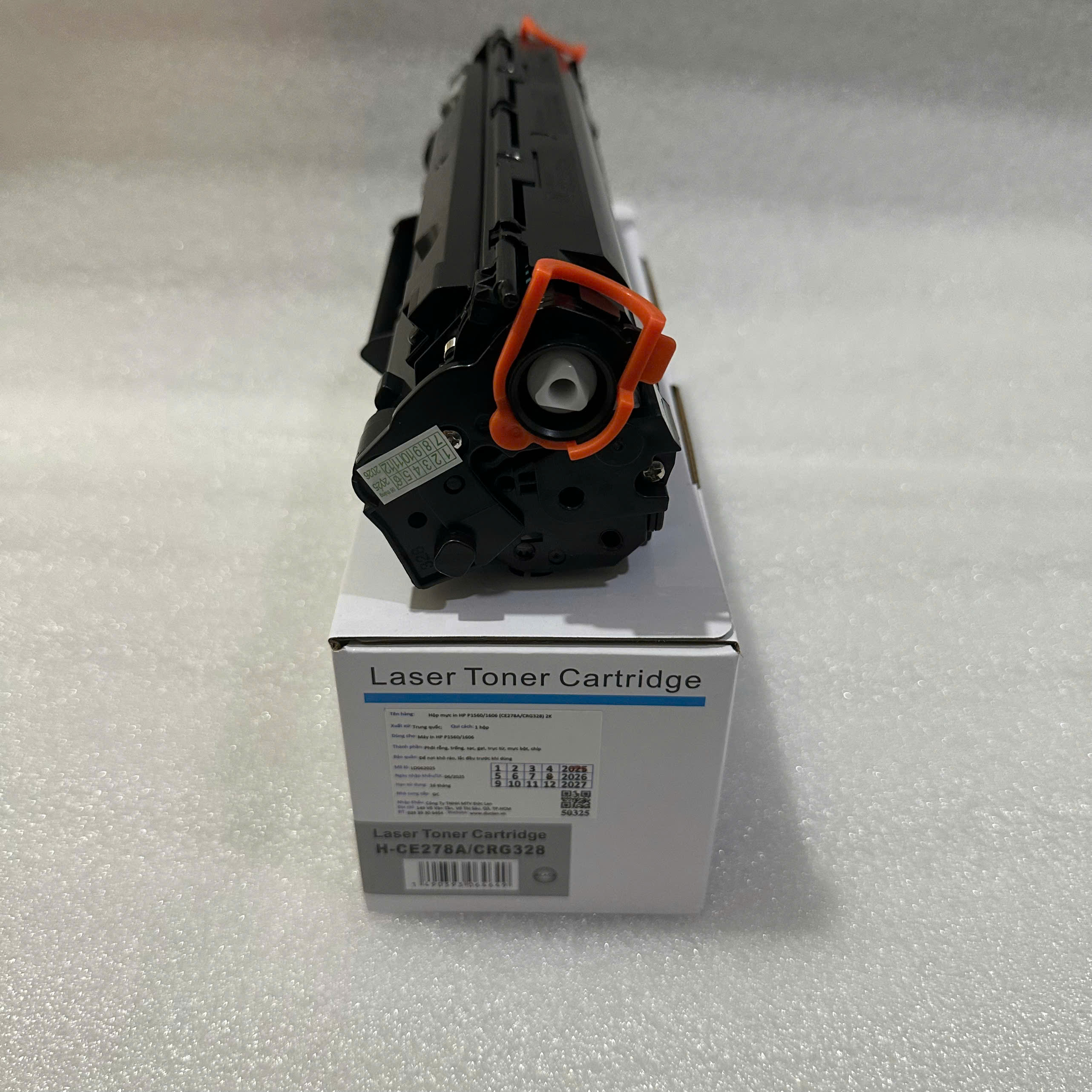 Hộp mực CE278A CRG328 TECH có lỗ đổ mực, Dùng cho máy in Canon LBP 6200D, 6230DN, 6230DW, HP P1560 1606  1.6K - Hàng nhập khẩu