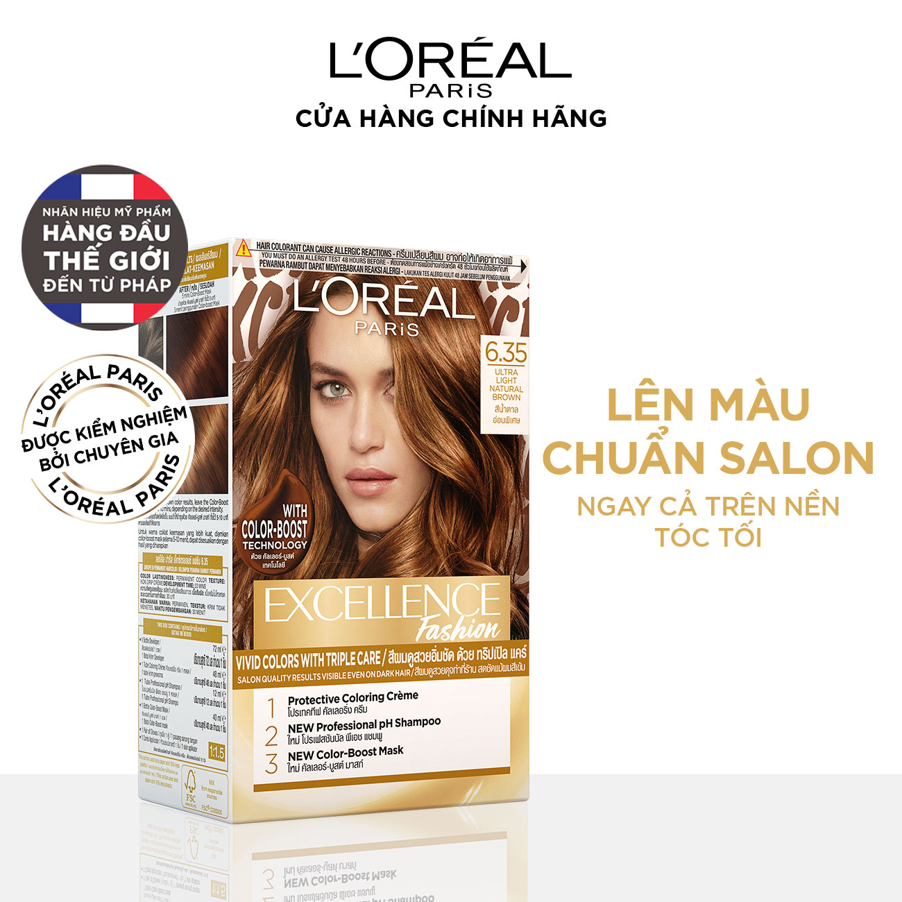 Kem nhuộm nâng sáng 4 tông L'Oreal Paris