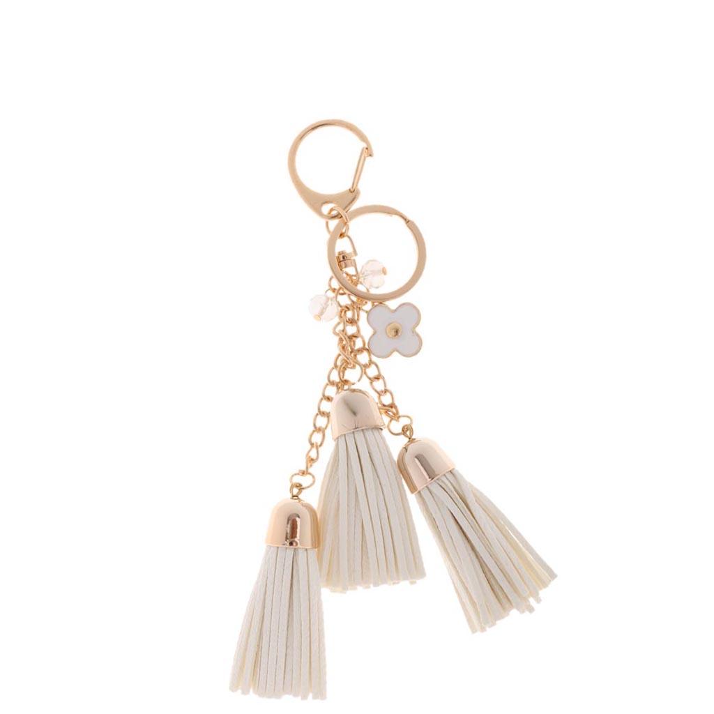 Fashion Bag Faux Leather Tassel Pendant Accessory Purse Decor Charm Keychain