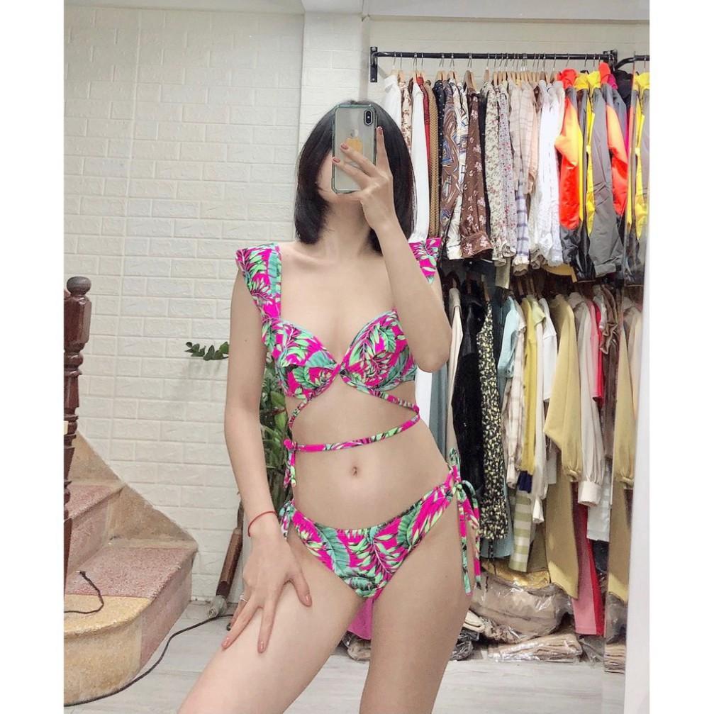 freeship Bikini đồ bơi hai mảnh cánh tiên ️Freeship️hồng sen quần cạp thấp sexy mặc đi biển đi bơi mới nhất