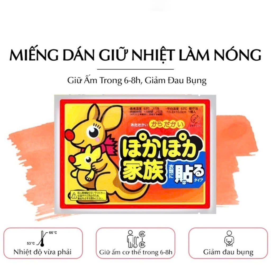 COMBO 5 Miếng Dán Giữ Nhiệt Cơ Thể 6 Giờ - Hàng Nhập Khẩu