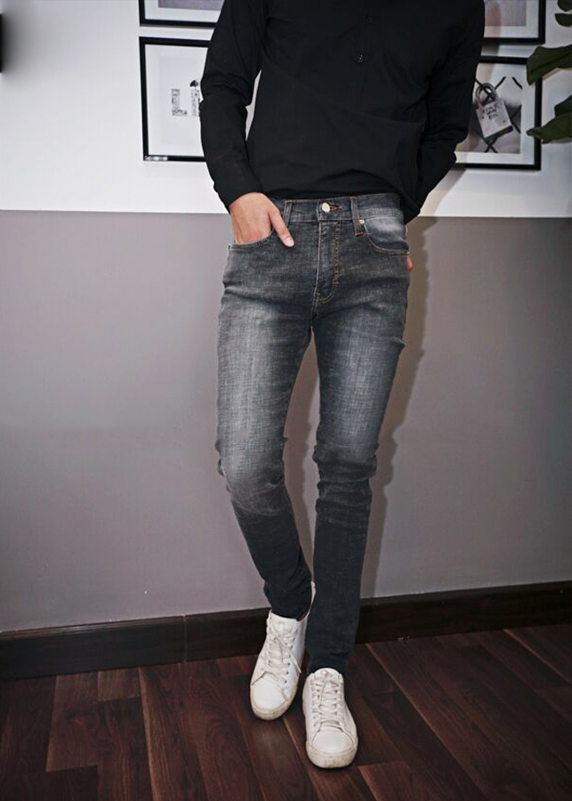 Quần Jeans Nam Dáng Ôm Cào Nhẹ DENXUOC97
