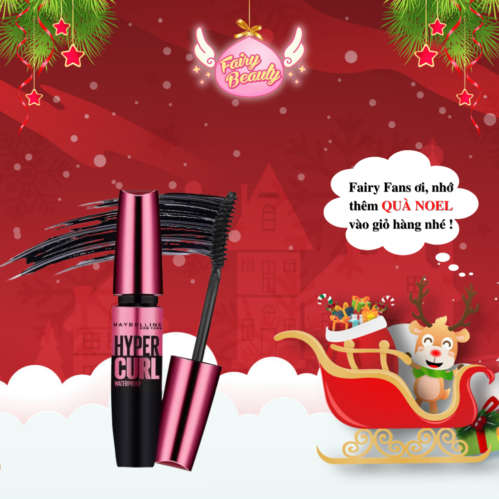 [MAYBELLINE NEW YORK] Mascara Dài Và Cong Mi Hyper Curl Waterproof Chuốt Mi Đen 9.2ml