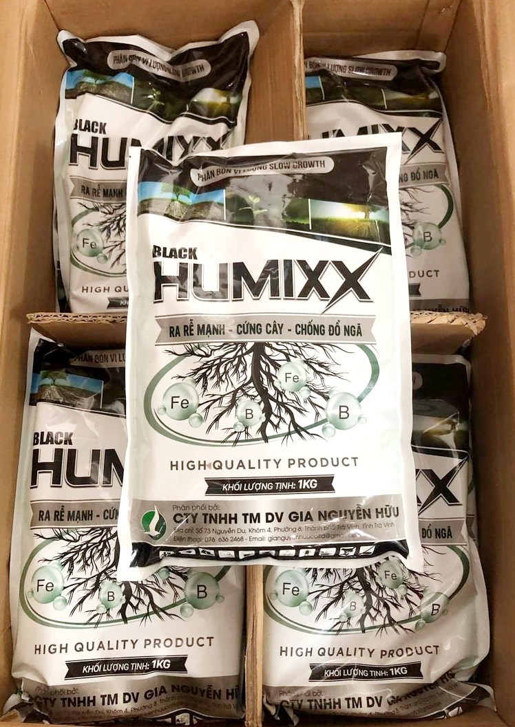 PHÂN BÓN VI LƯỢNG HUMIXX 1KG - DẠNG VẢY, TRỘN PHÂN SIÊU DÍNH, GIÚP CÂY HẤP THU PHÂN BÓN TỐT, GIẢI ĐỘC HỮU CƠ, HẠ PHÈN, KÍCH RỄ