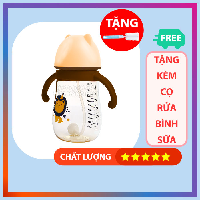 Bình Sữa Chống Sặc Tập Uống Nước PPSU 240ml