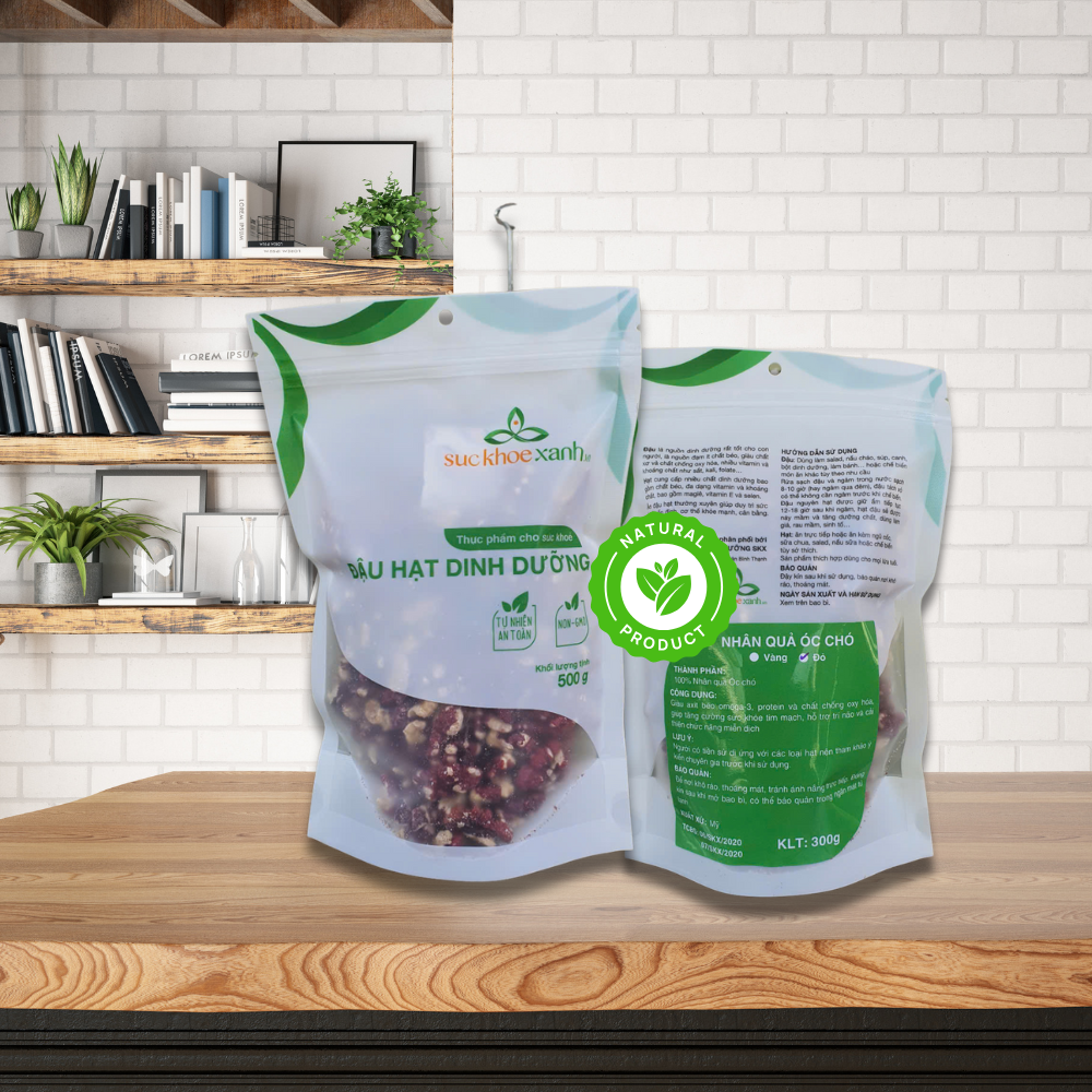 Nhân Óc chó Sức Khỏe Xanh, nhập khẩu từ Mỹ, giàu Omega 3, Túi 300g