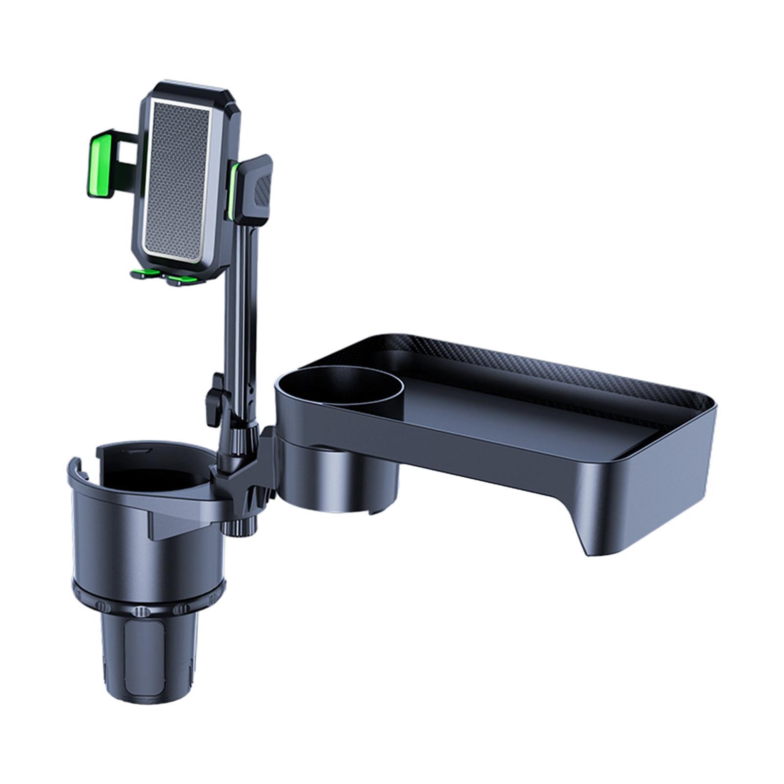 Cup Holder Expander with Tray Road Trip Essentials 360 Rotating Drink Holder