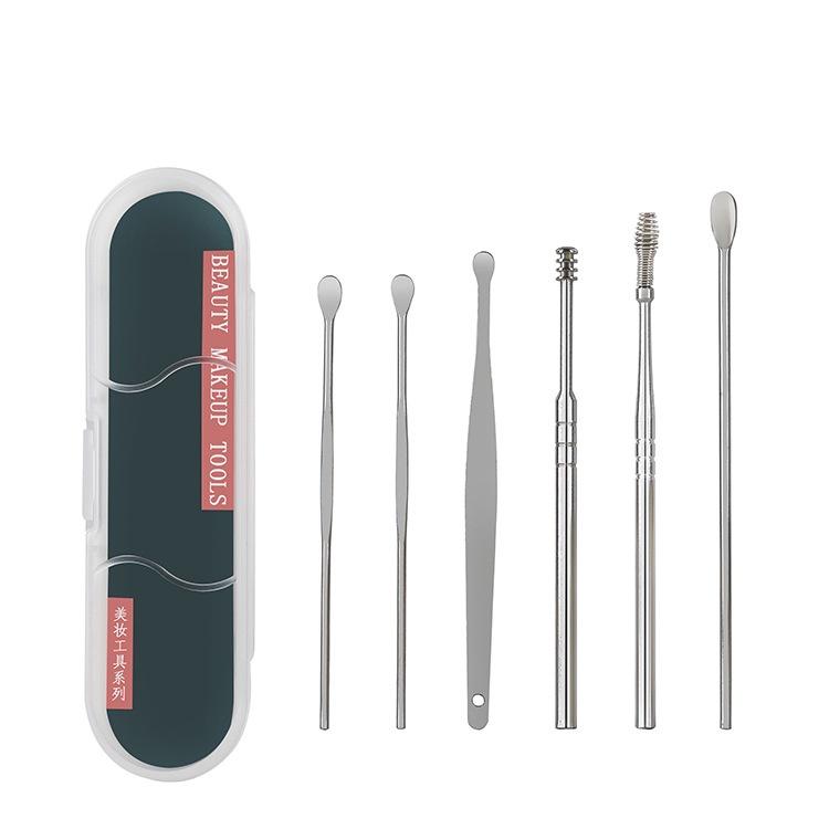 Bộ Dụng Cụ Lấy Ráy Tai, Massage tai Inox 6 Món DUASHOP