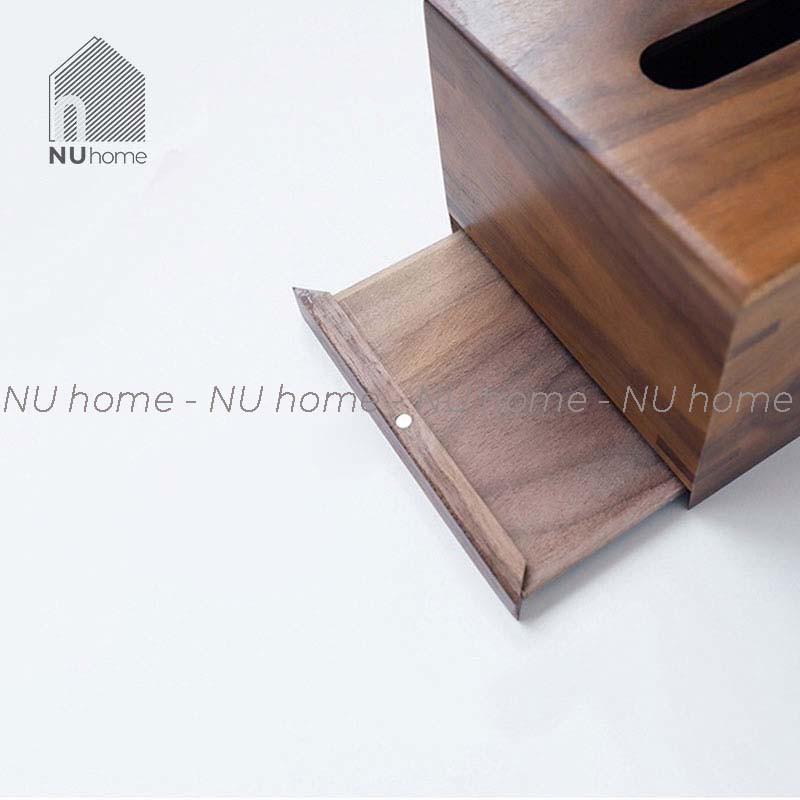 Hộp đựng giấy gỗ - Bako, hộp đựng khăn giấy bằng gỗ walnut được thiết kế đơn giản, cao cấp và tiện dụng