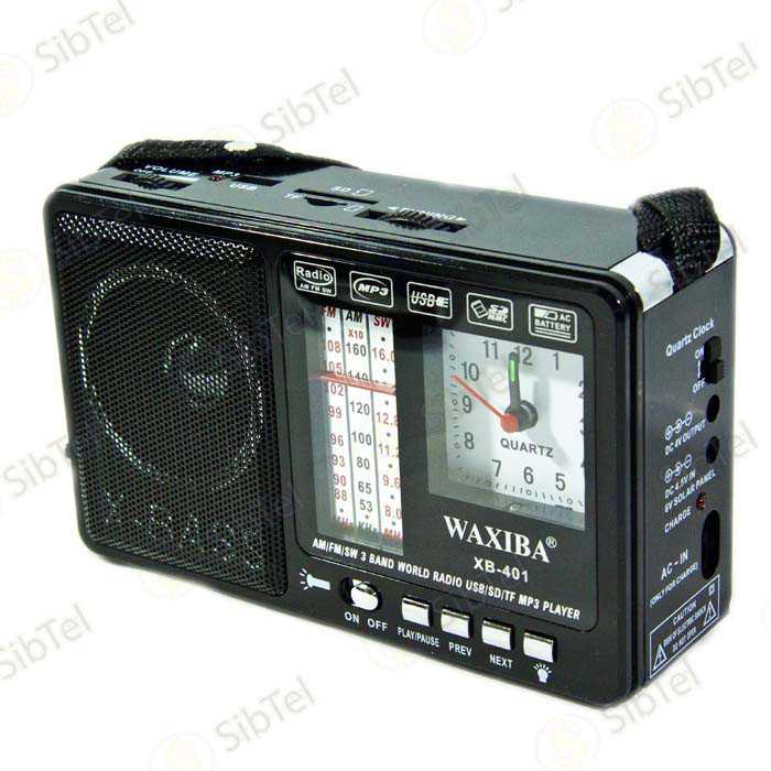 ĐÀI RADIO USB NGHE NHẠC WAXIBA XB-402 BT CÓ ĐỒNG HỒ ,NGHE FM/AM/SW LOA SIÊU LỚN hàng chính hãng
