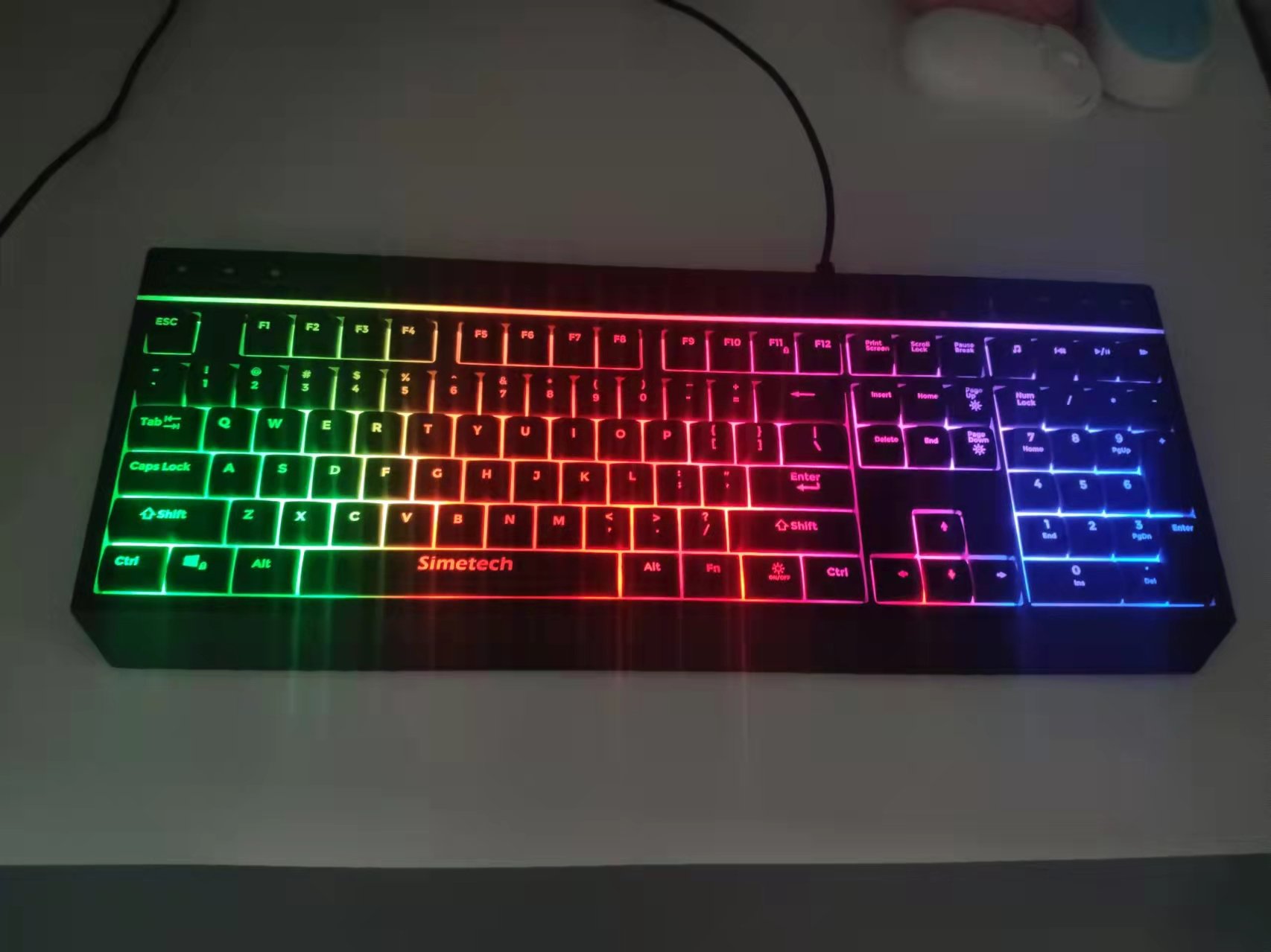 Bàn phím giả cơ SIMETECH G8 led rgb 7 màu cực đẹp,chống nước,cực bền chuyên dùng cho phòng game net -hàng chính hãng