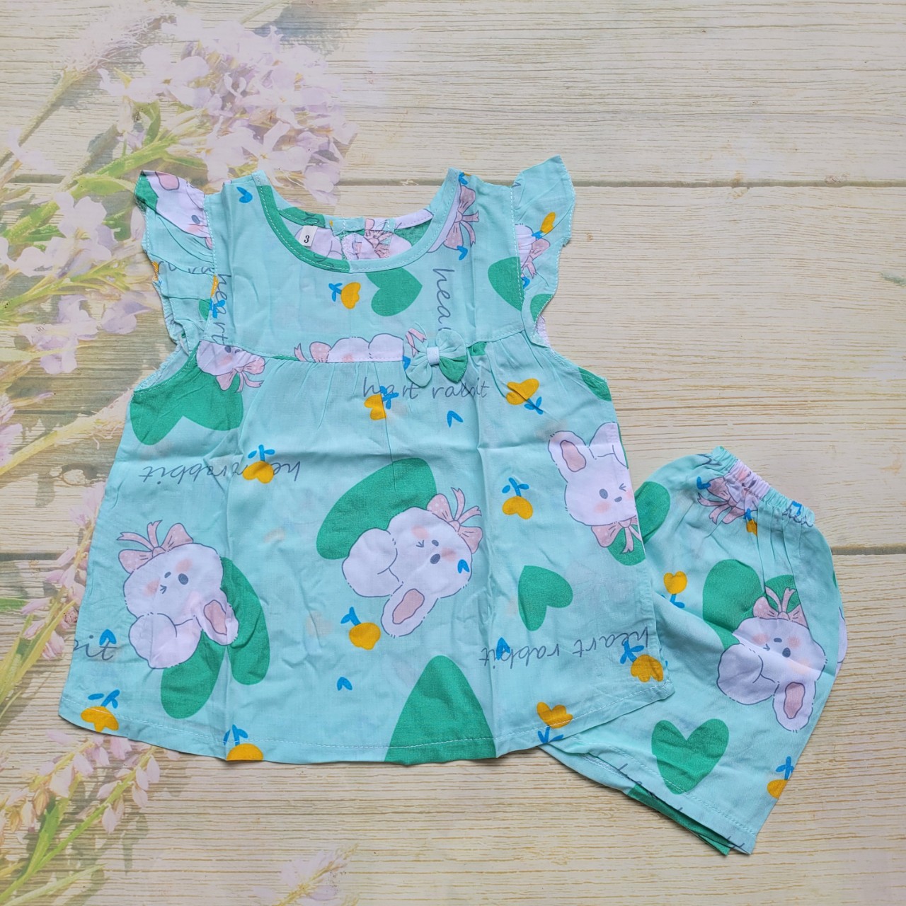 Đồ bộ tole lanh bé gái ngắn size 2