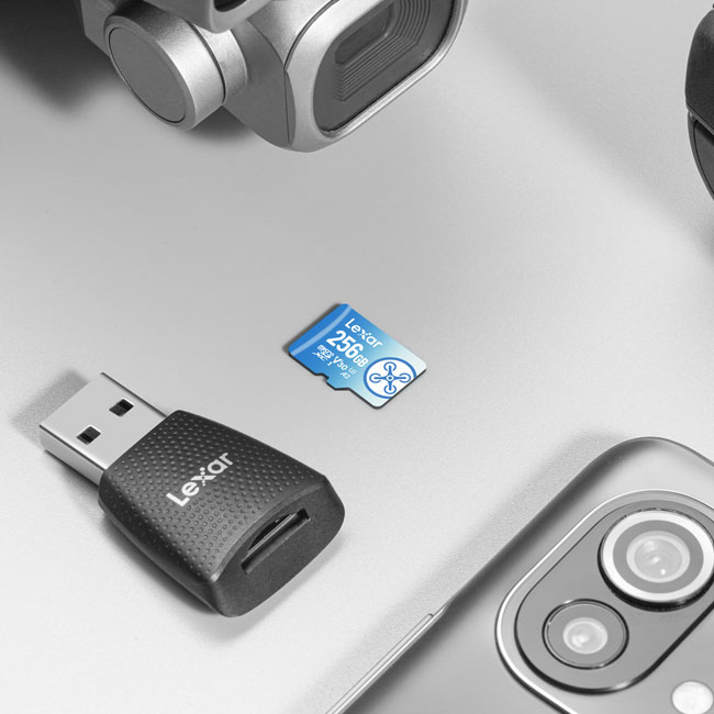 Thẻ nhớ micro SDXC 64GB/ 128GB/ 256GB Lexar FLY, chuyên dụng cho Flycam, lưu video 4K, tốc độ đọc 160MB/s, tốc độ ghi 90MB/s, BH 5 năm - Hàng chính hãng