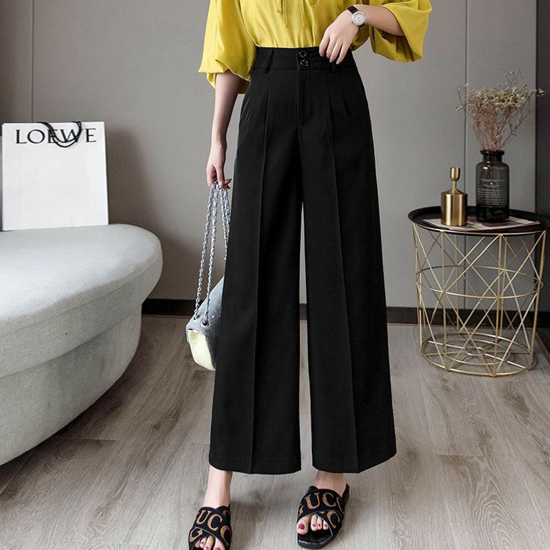 Quần ống rộng nữ ,quần ống suông nữ 2 khuy lưng cao chất tuyết mưa phom chuẩn ,y hình