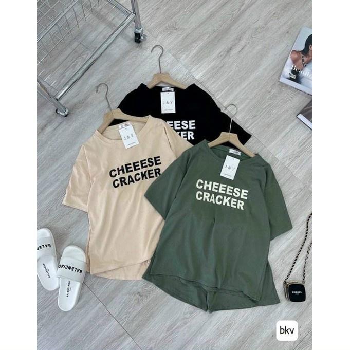 Set Bộ CHEEESE 3 MÀU Form Rộng Unisex - Đồ Bộ Mặc Nhà Tay Lỡ freesize Nam Nữ Đều Mặc Được