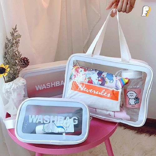 Túi Đựng Mỹ Phẩm, Đồ Trang Điểm Đi Du Lịch Washbag Trong Suốt Chống Thấm Nước Tiện Lợi Nhiều Kích Thước Nhiều Mẫu Chính Hãng