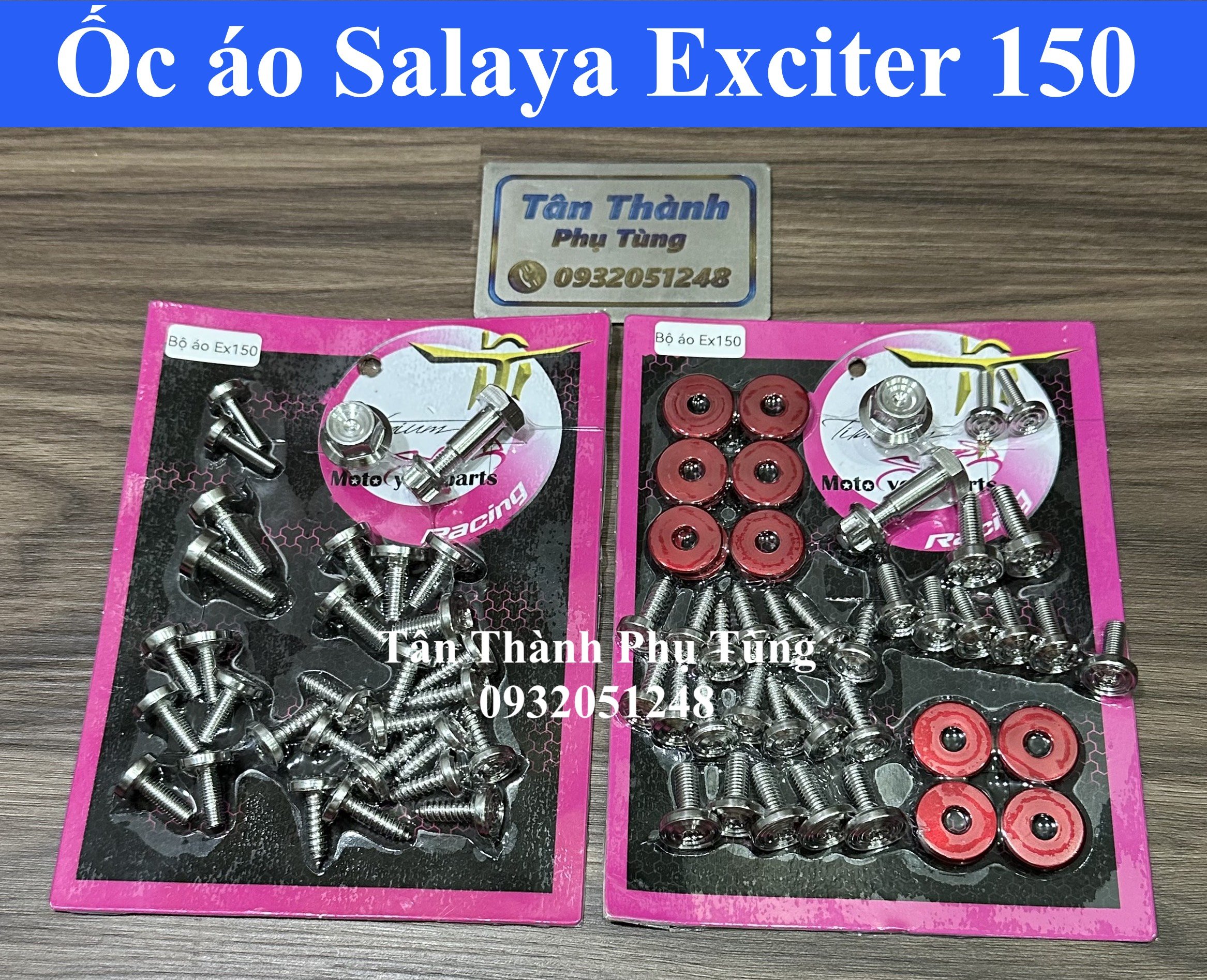 Bộ ốc áo Salaya dành cho Exciter 150 mẫu đầu thái