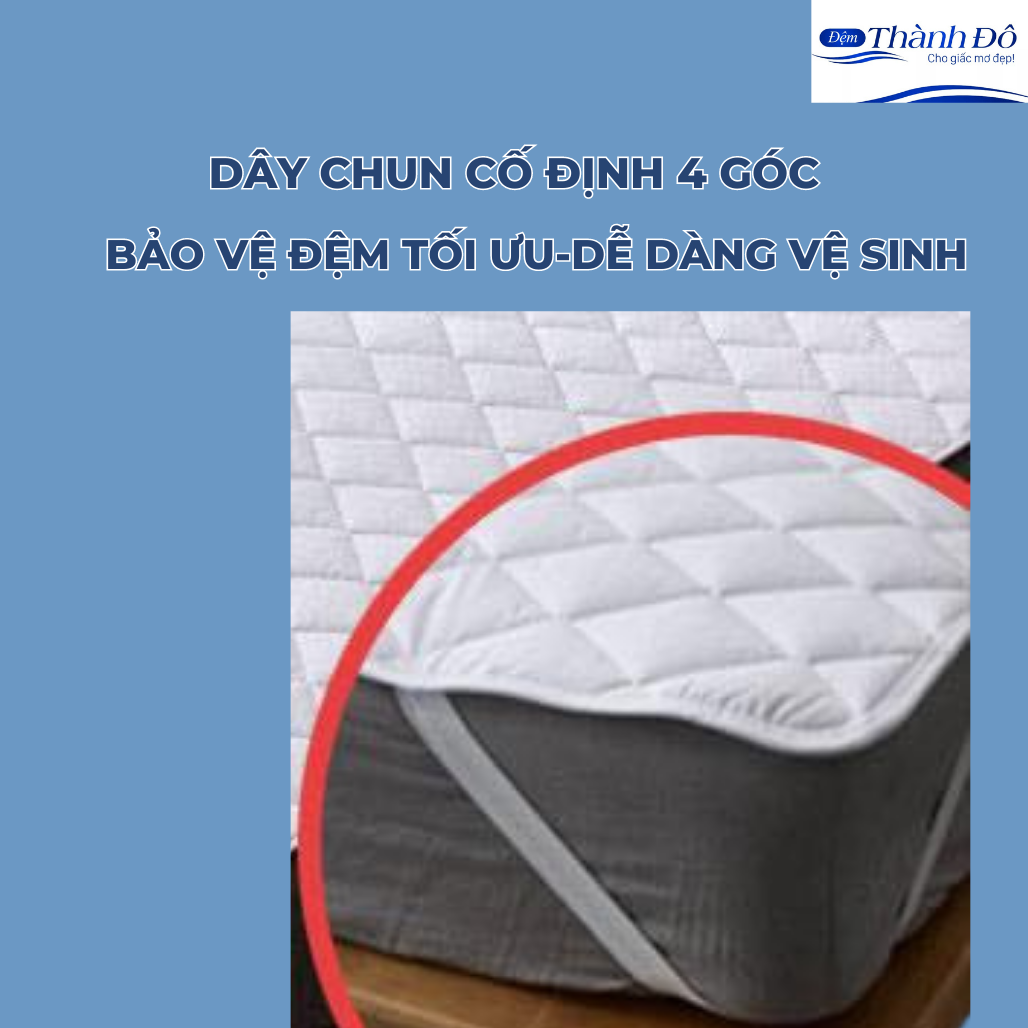Tấm bảo vệ đệm cao cấp hàng tiêu chuẩn khách sạn-3 lớp-chống thấm