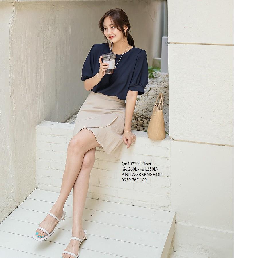 Q640720 SET ÁO PHỐI CHÂN VÁY NGẮN