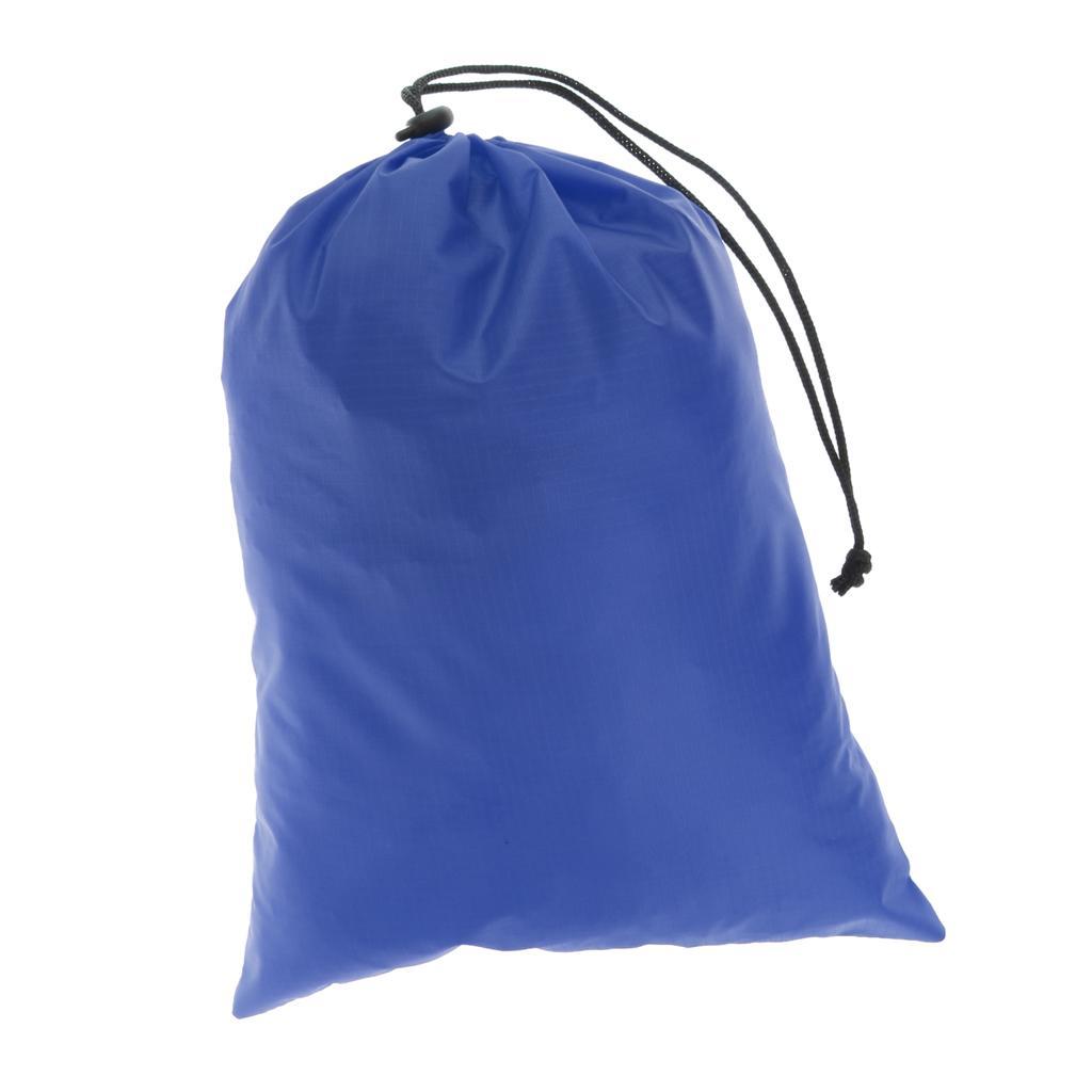 2xWaterproof Drawstring Storage Bag Stuff Bag for Clothes Shoes Royal Blue