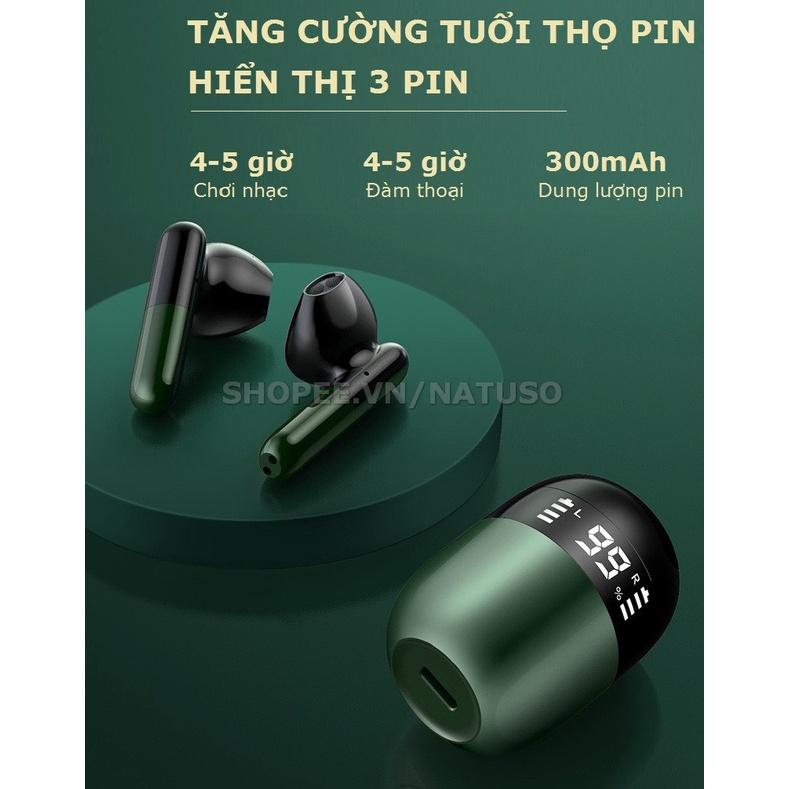 Tai nghe bluetooth không dây nhét tai cảm ứng mini J28 tws v5.0 có mic hộp sạc hiển thị pin âm thanh cao cấp