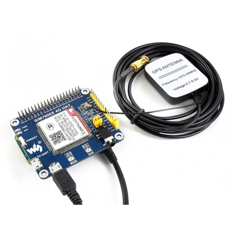 4G/3G/2G/GSM/GPRS/GNSS HAT Module SIM7600CE Waveshare dành cho Raspberry Pi - Hàng Chính Hãng