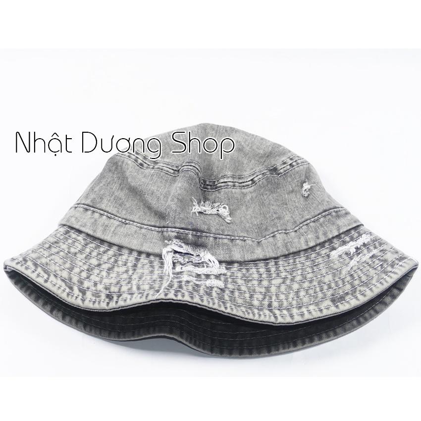 Nón tai bèo ,nón bucket Jeans TRƠN hàn quốc - Mũ vành Jeans rách cực chất thời trang nam nữ hot teen