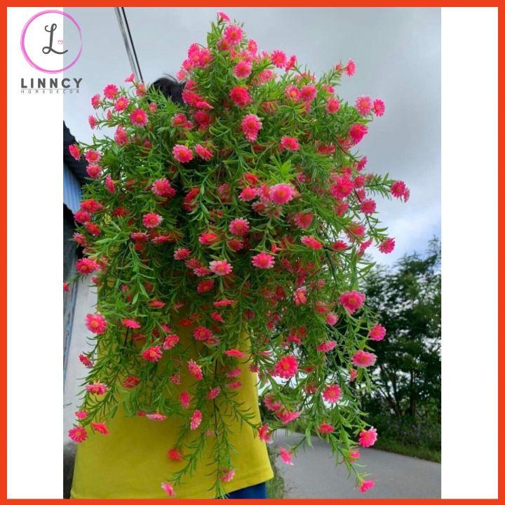 Hoa Giả Chùm Hoa Cúc Hoạ Mi Treo Tường Trang Trí Nhà Cửa Hàng Văn Phòng Dài 85cm