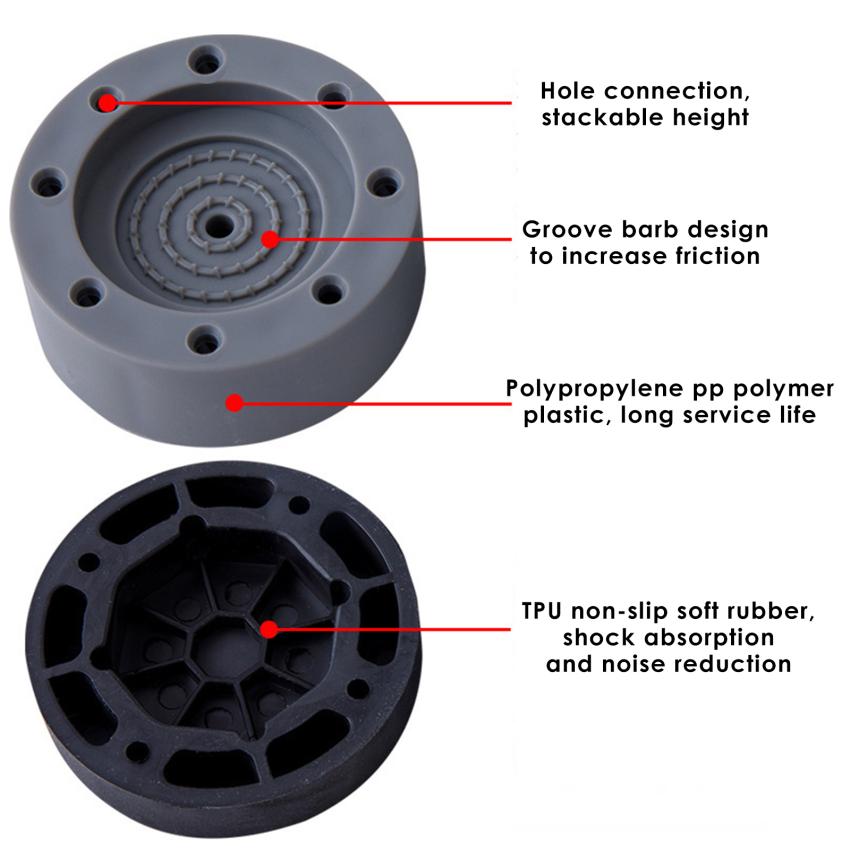 Bộ 4 CHân Kê Máy Giặt , Tủ Bàn Ghế , Đa Năng , Dể Sử Dụng , Chống Rung Cho Chân Máy Giặt , Chắc Chắn Độ bền Cao