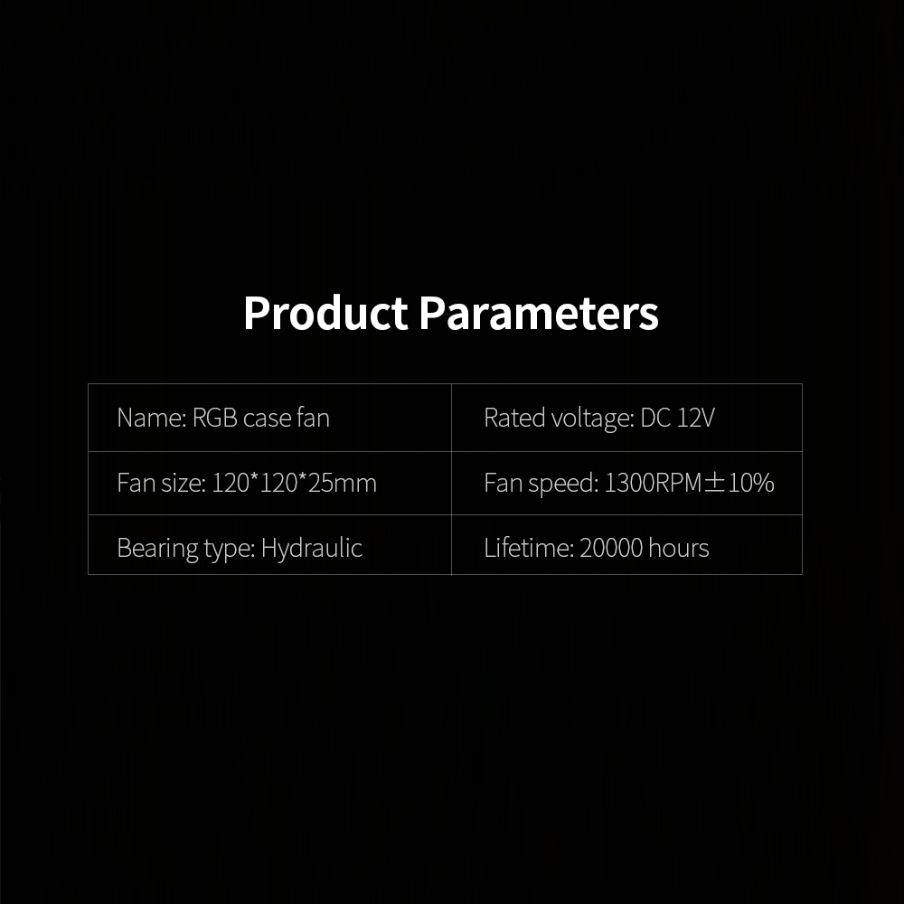 Quạt làm mát với ánh sáng RGB đầy màu sắc có thể điều chỉnh 12 cm