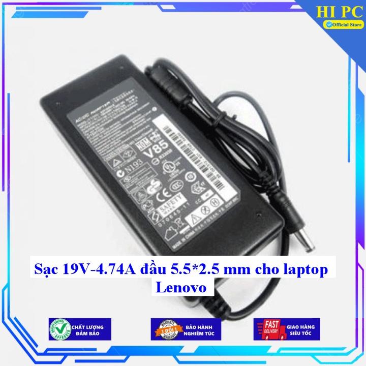 Sạc 19V-4.74A đầu 5.5*2.5 mm cho laptop Lenovo - Kèm Dây nguồn - Hàng Nhập Khẩu