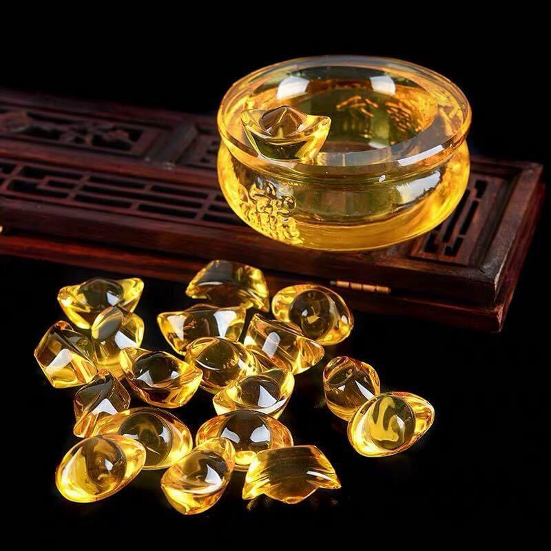 Bát Tụ Bảo Lưu Ly, Bát Tụ Bảo Chiêu Tài Đá Lưu Ly Cao Cấp - Đường Kính 10cm