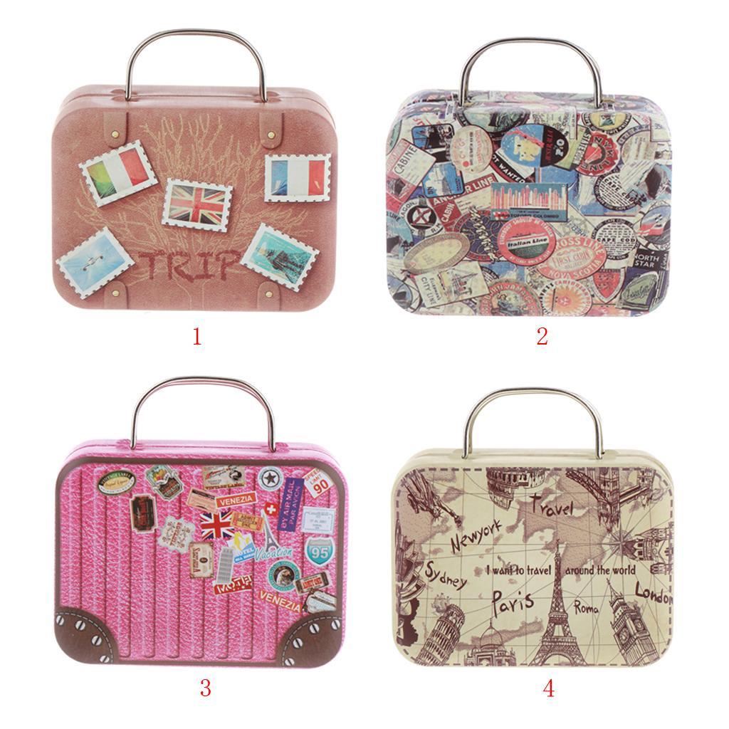 8x 1/6 Scale Doll House Furniture Miniature Iron Suitcase Scene Layout DIY