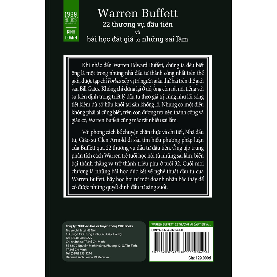 Warren Buffett: 22 Thương Vụ Đầu Tiên Và Bài Học Đắt Giá Từ Những Sai Lầm