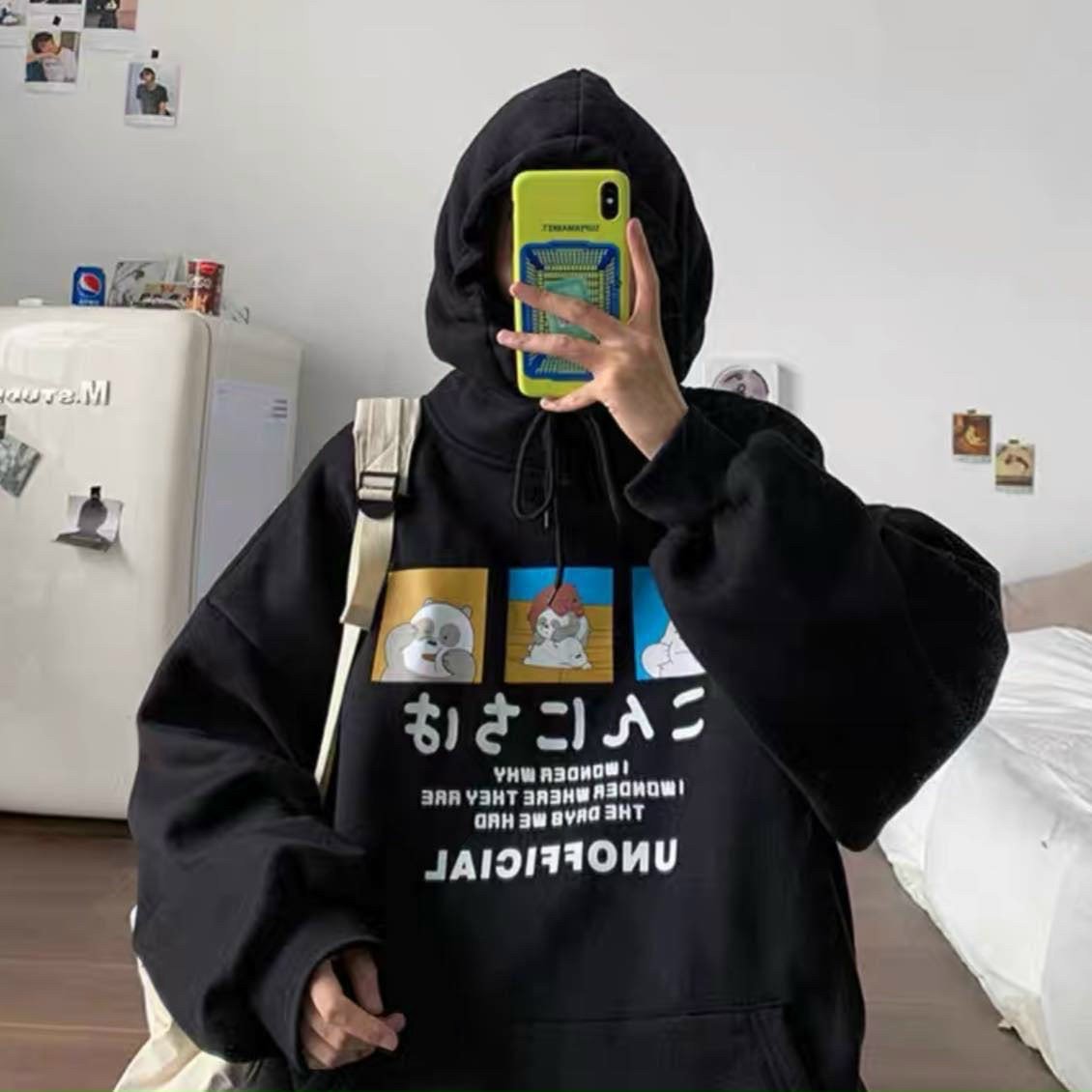 Áo Hoodies nỉ ngoại UNOFFICIAL Gấu dễ thương C069