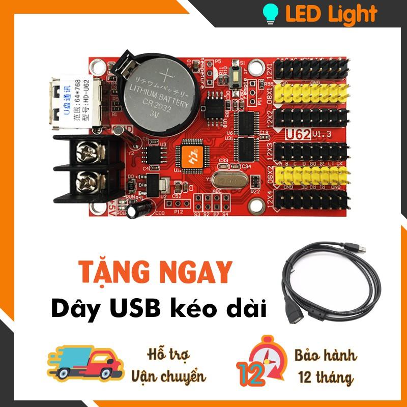 CARD HD U62 - Mạch USB điều khiển LED ma trận 1 màu , 3 màu