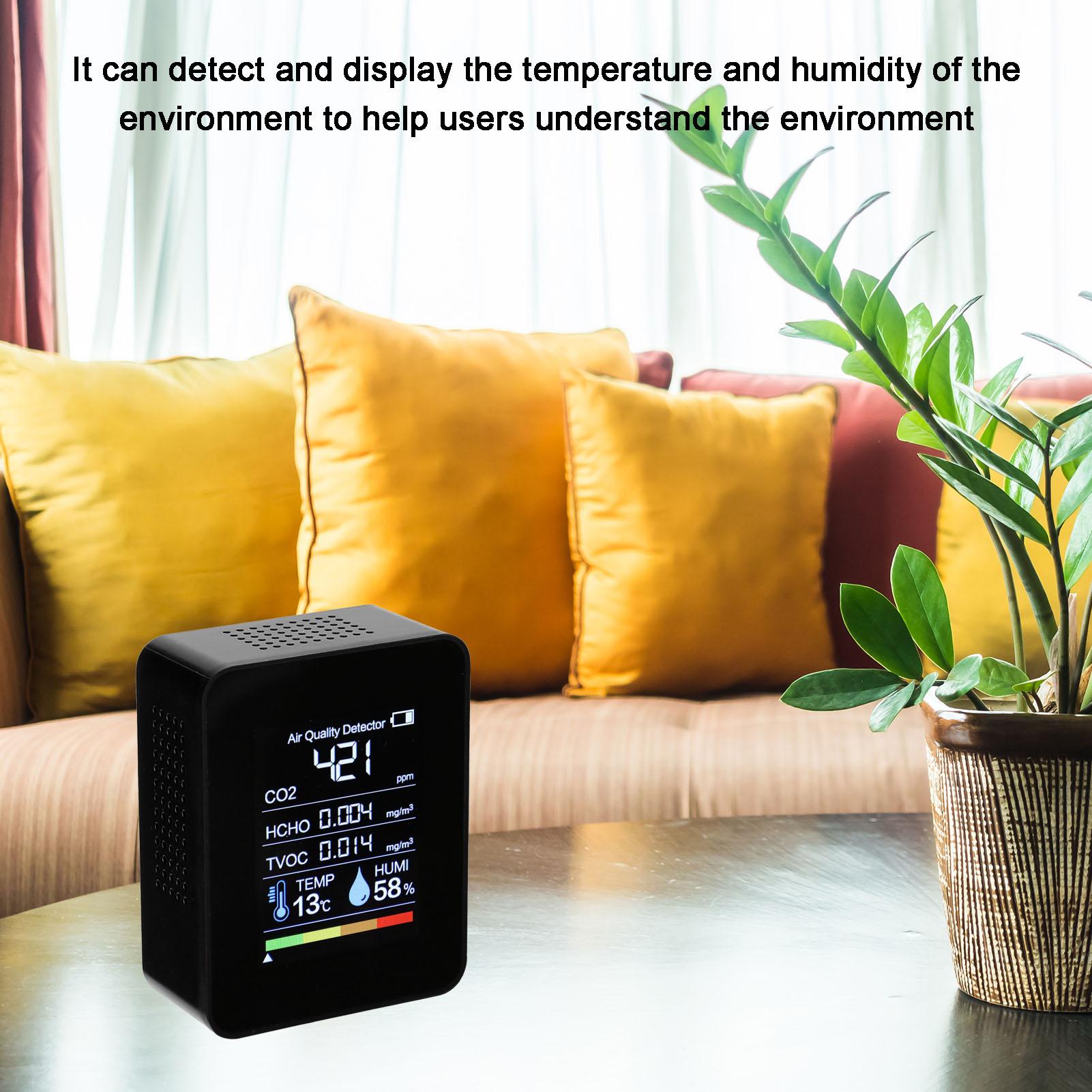 Portable CO2 Detector Air Quality Detector Intelligent Air Detector Temperature And Humidity Sensors Tester Carbon